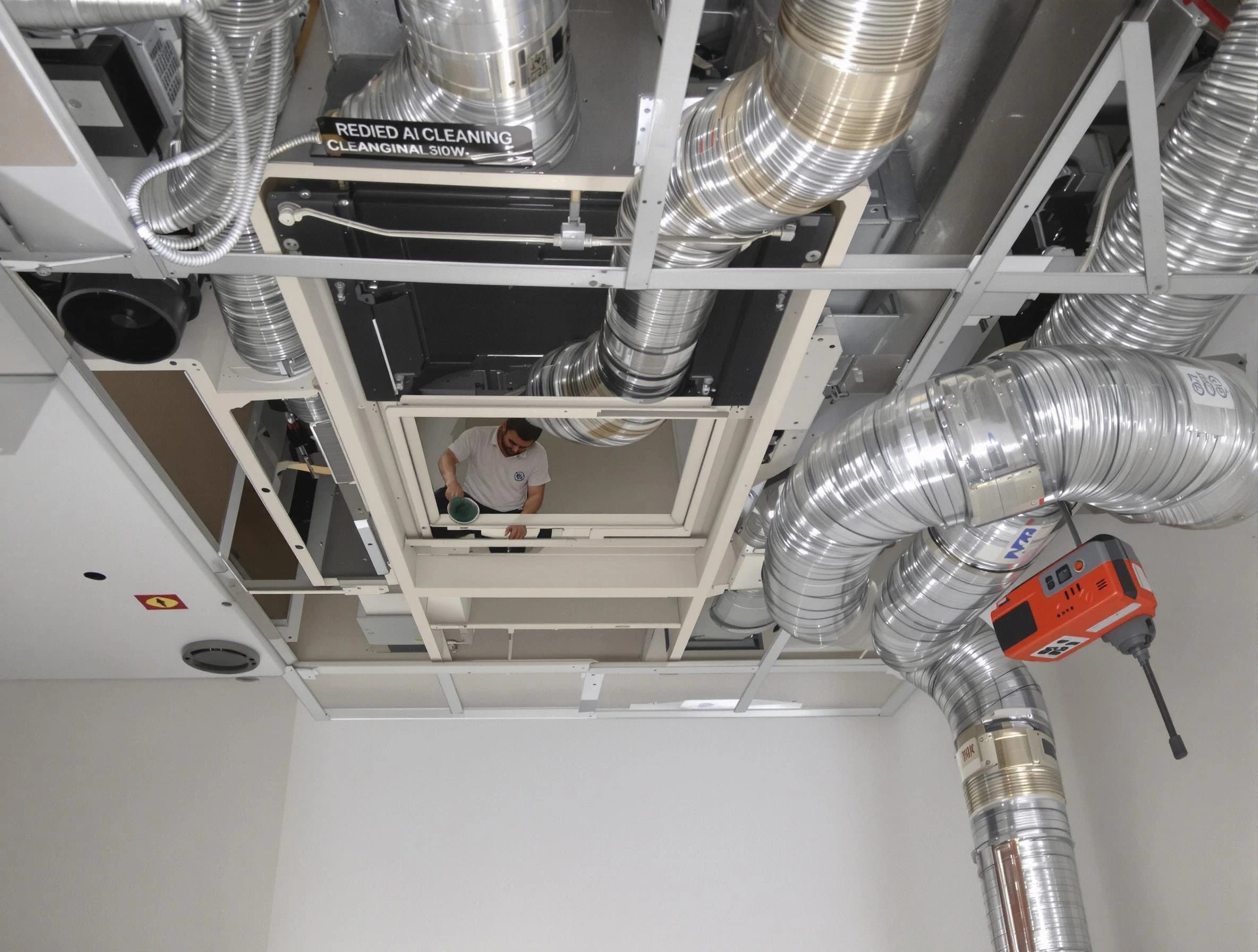 Clanton Air Duct Cleaning technician performing detailed central duct system cleaning in Clanton