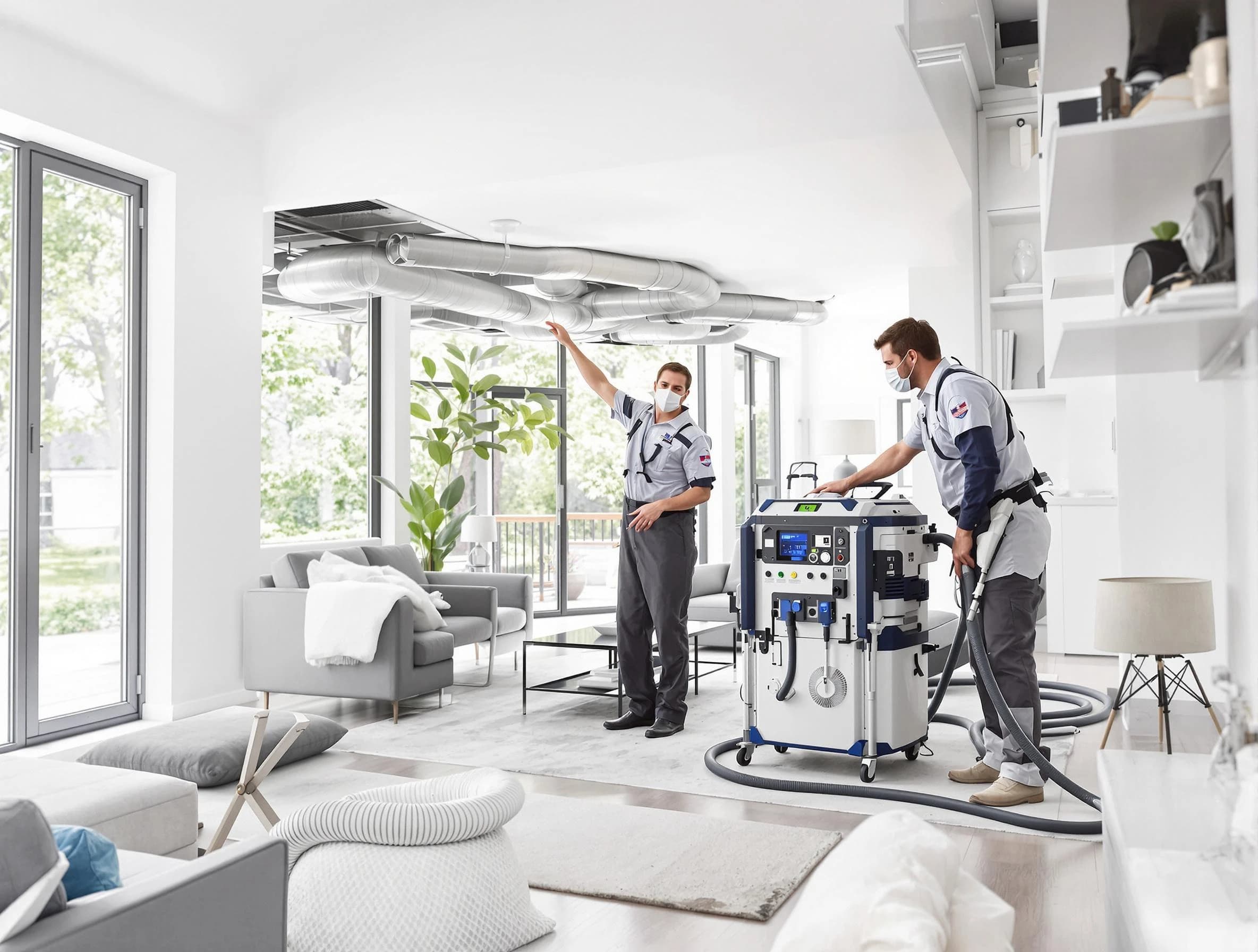 Clanton Air Duct Cleaning professional conducting pure air duct cleaning with state-of-the-art equipment in Clanton