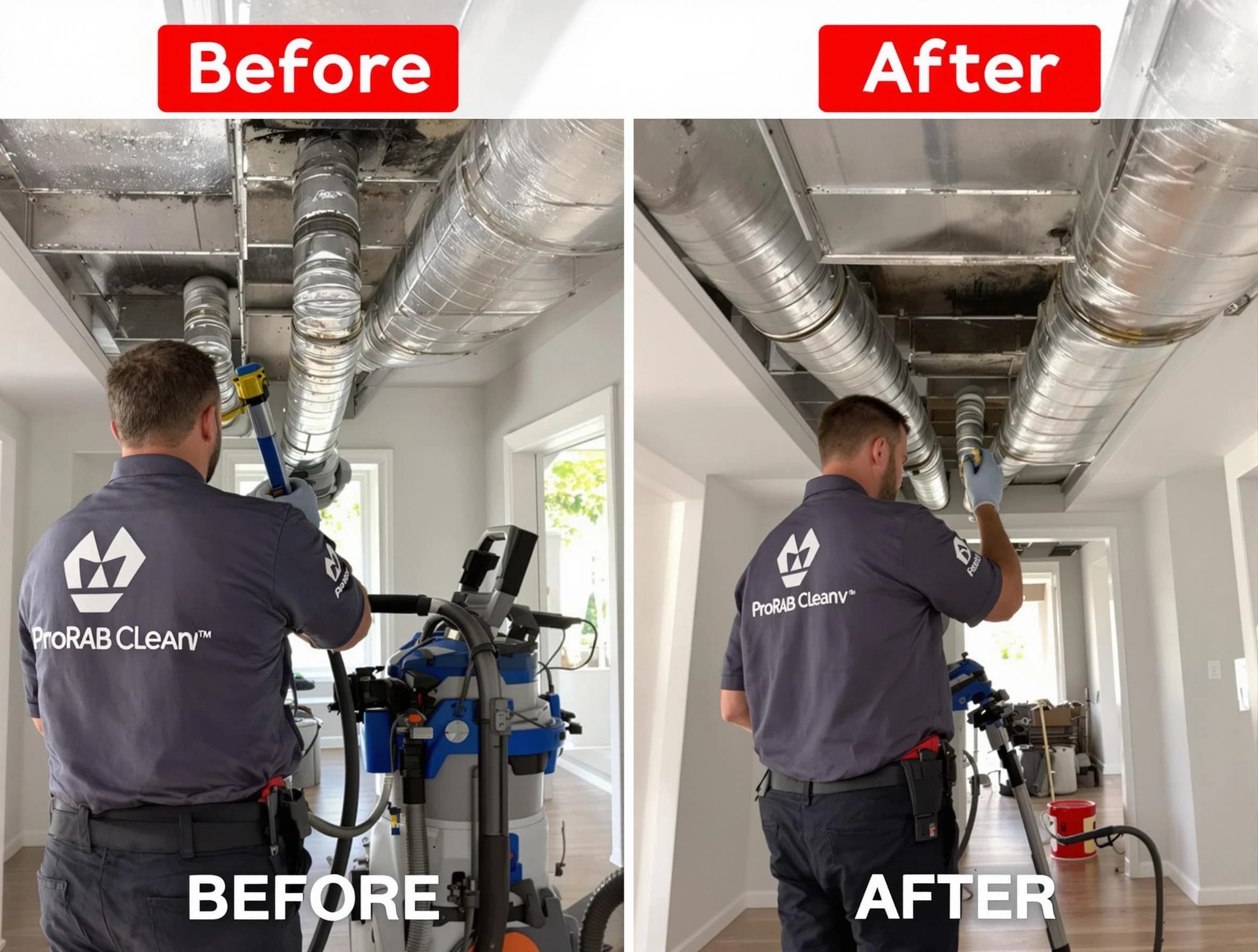 Clanton Air Duct Cleaning expert performing thorough residential duct cleaning in a Clanton home