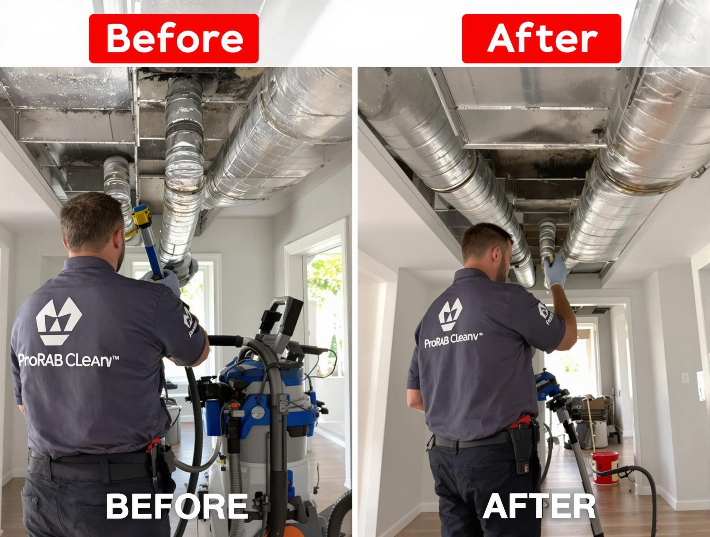 Clanton Air Duct Cleaning expert performing thorough residential duct cleaning in a Clanton home